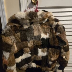 Multicolor Faux Fur Patchwork Jacket
